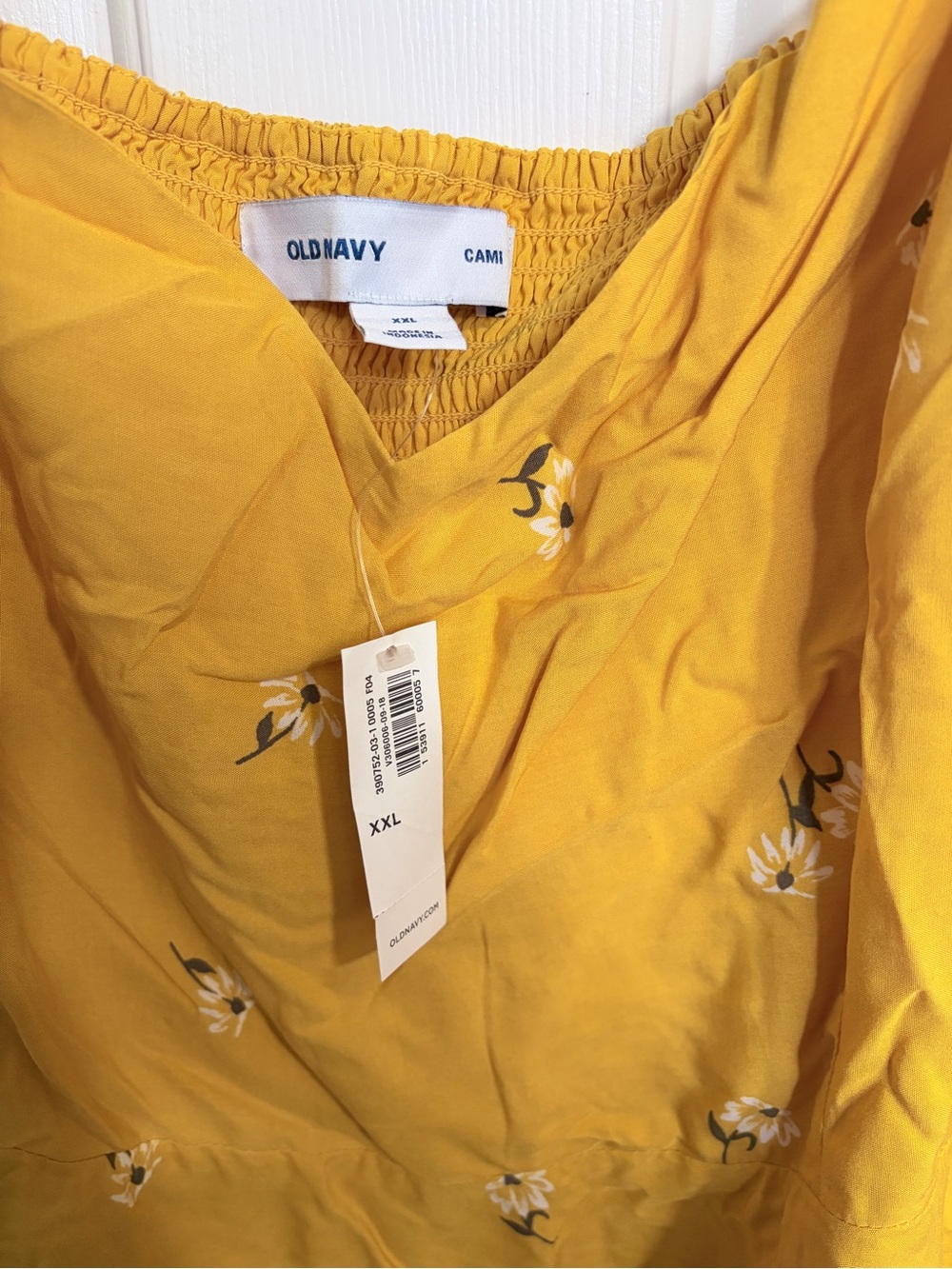 Old Navy Yellow Floral Spaghetti-Strap Mini Dress - Picture 2 of 6